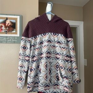 Departwest Quilted Maroon Hoodie
